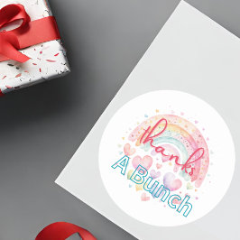 Tack för en Bunch Rainbow Round Sticker Runt Klistermärke