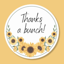 Tack för en Bunch-solros-Tack Runt Klistermärke