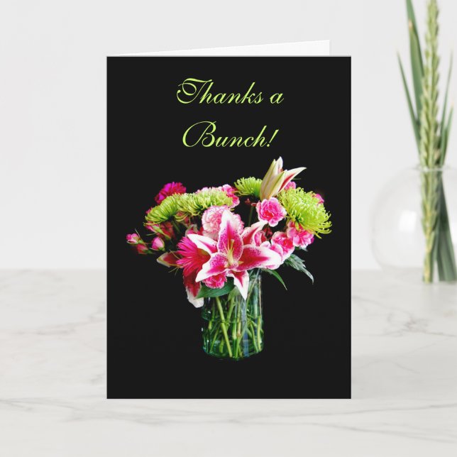 Tack för en bunch, Stargazer Lily Bouquet Kort (Framsida)