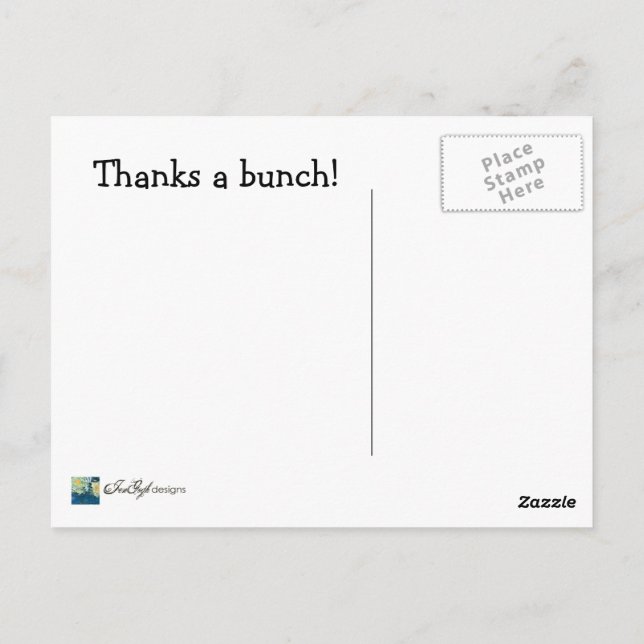 Tack för en bunch - vykort för Tack (Baksida)
