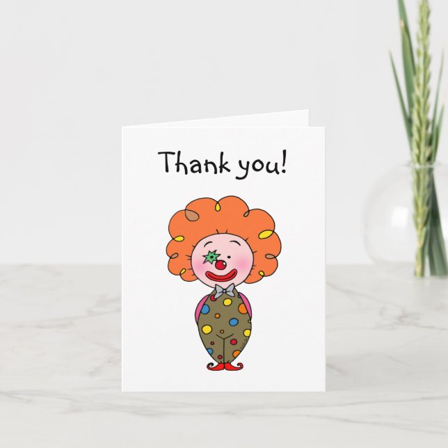 Tack för en fin clown kort (Framsida)