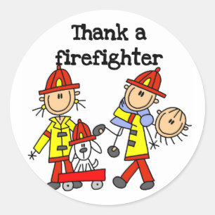 Tack för en Firefighter-skjortor och -gåvor Runt Klistermärke