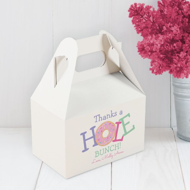 Tack för en Födelsedagsfest i Hål Bunch Donut Girl Presentaskar (Skapare uppladdad)