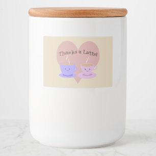 Tack för en latte mat etiketter