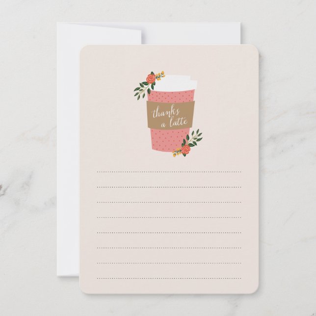Tack för en Latte Stationery Anteckningskort (Framsida)