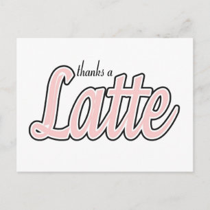 Tack för en latte vykort