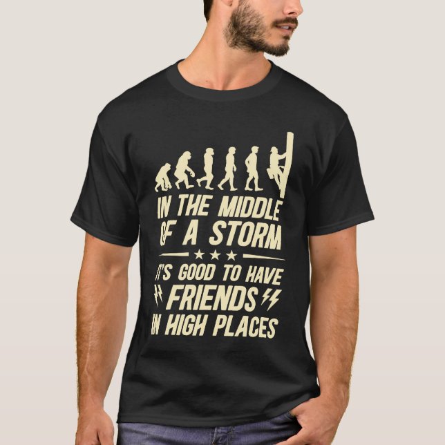 Tack för en Lineman-citat Electrici Lineman Electr T Shirt (Framsida)
