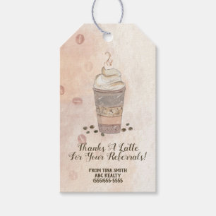 Tack för en liten kaffepanel från presentetikett