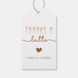 Tack för en liten kaffeskugga. Tack Presentetikett