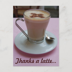 Tack för en liten latte vykort