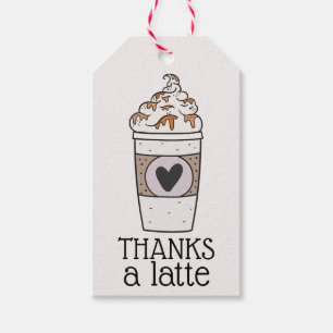 Tack för en Märkre av Latte-Tack Presentetikett