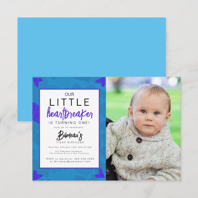 Tack för en mysig fotofödelsedagsfest Heartbreaker Kort (Fram/baksida)