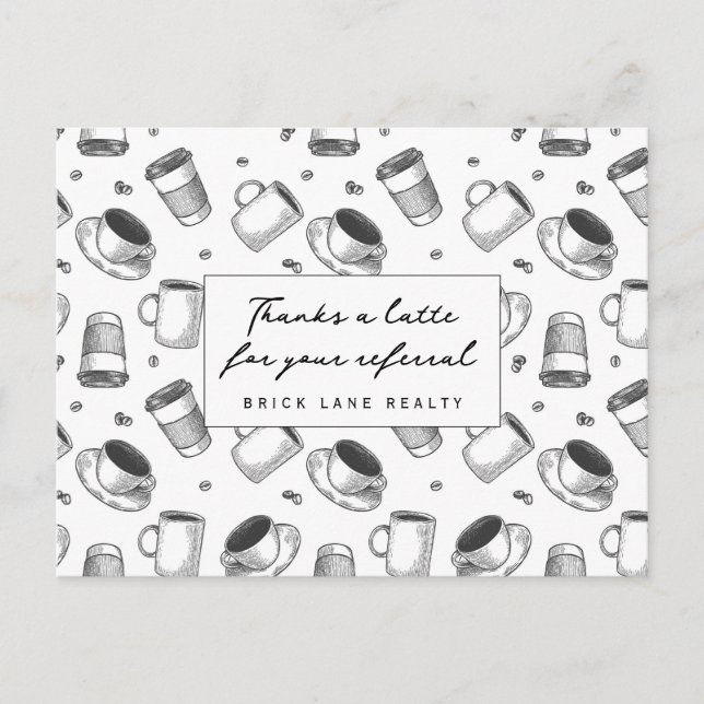 Tack för en refererad fastighetsverksamhet vykort (Framsida)