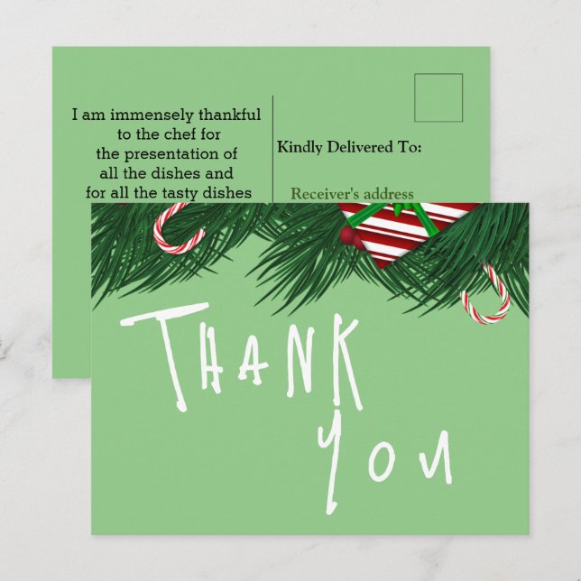 Tack för en restaurang  vykort (Fram/baksida)