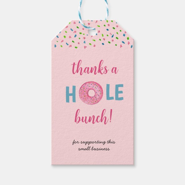 "Tack för en söt vattenfärgspalt från Hål Bunch" Presentetikett (Framsidan)