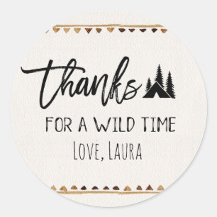 Tack för en tid då Tack Stickers är på jakt Runt Klistermärke