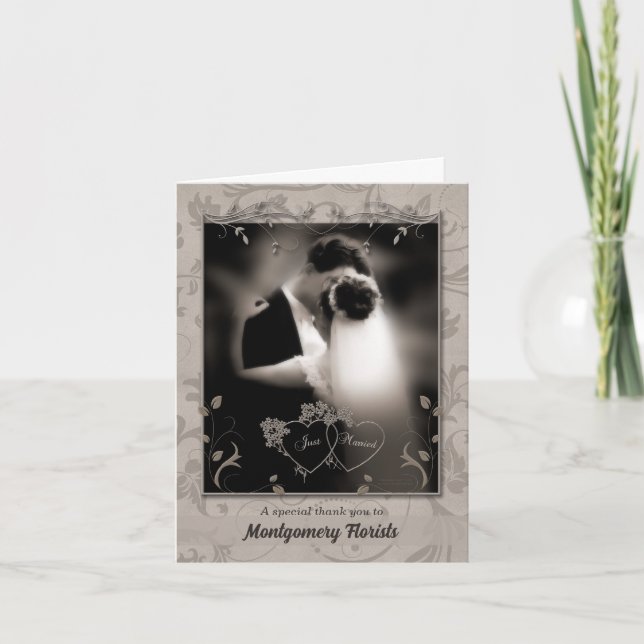 Tack för en tjänsteleverantör Sepia Bröllop (Framsida)