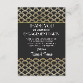 Tack för engagemang Bröllop 1920-tal Party Tack Inbjudningar