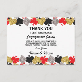 Tack för engagemang Bröllop Las Vegas Casino-kort Inbjudningar