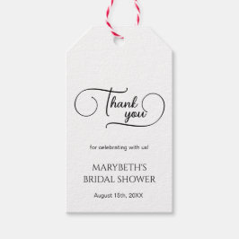 Tack för enkel Elegant Möhippa Presentetikett