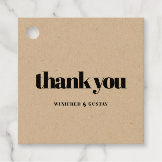 Tack för enkel elegant och chic gåvor etiketter