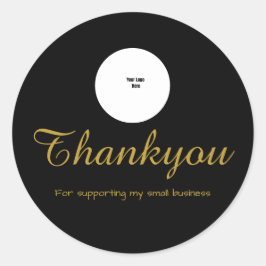 Tack för enkel modern Logotyp-skriptordning Runt Klistermärke