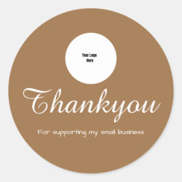 Tack för enkel modern Logotyp-skriptordning Runt Klistermärke