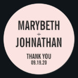 Tack för enkel typografi-bröllopsförmån runt klistermärke<br><div class="desc">Anpassa anpassningsbarna ovan. Du hittar ytterligare koordinerande element i vår samling "Simple & Minimal Typography Bröllop Suite". ***NOTERA: ALLA ORD OCH TEXT OCH BAKGRUND FÄRG ÄR REDIGERBARA. Du kan ändra hela ord och även ändra texten i färg. För objekt som har en bakgrund för färgaden kan du också ändra färg...</div>