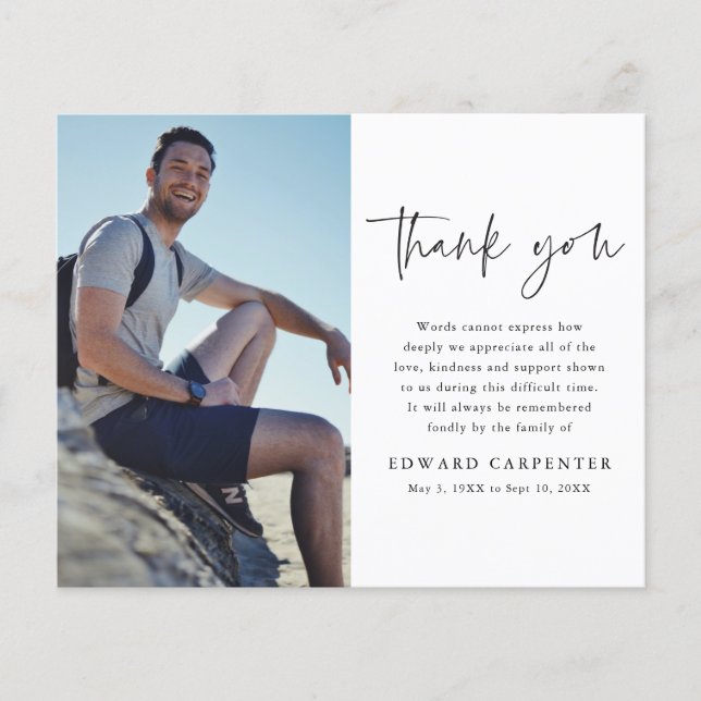 Tack för enkelt budgeterat minnesfoto (Framsida)