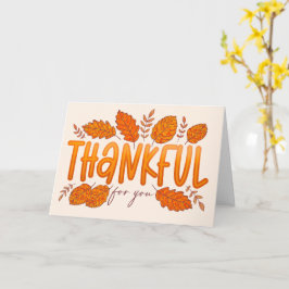 Tack för er Fall Thanksgiving Hälsning Kort