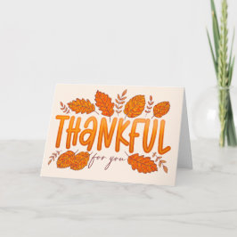 Tack för er Fall Thanksgiving Hälsning Kort