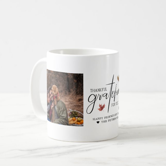Tack för er. | Friendsgiving två fotokollage Kaffemugg (Framsida vänster)