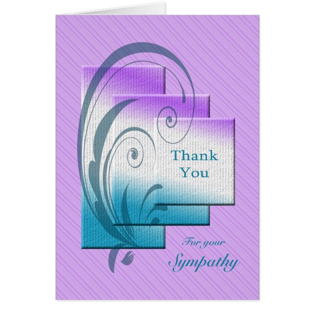 Tack för er sympati hälsningskort (Framsidan)