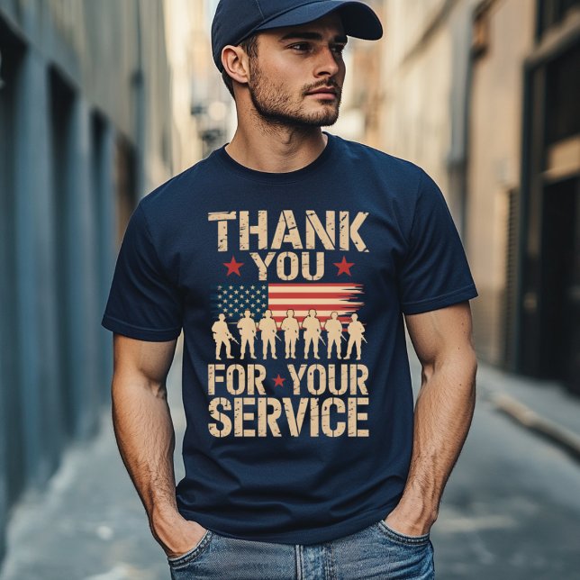 TACK FÖR ER TJÄNST Veterans Day-hyllning T Shirt (Skapare uppladdad)