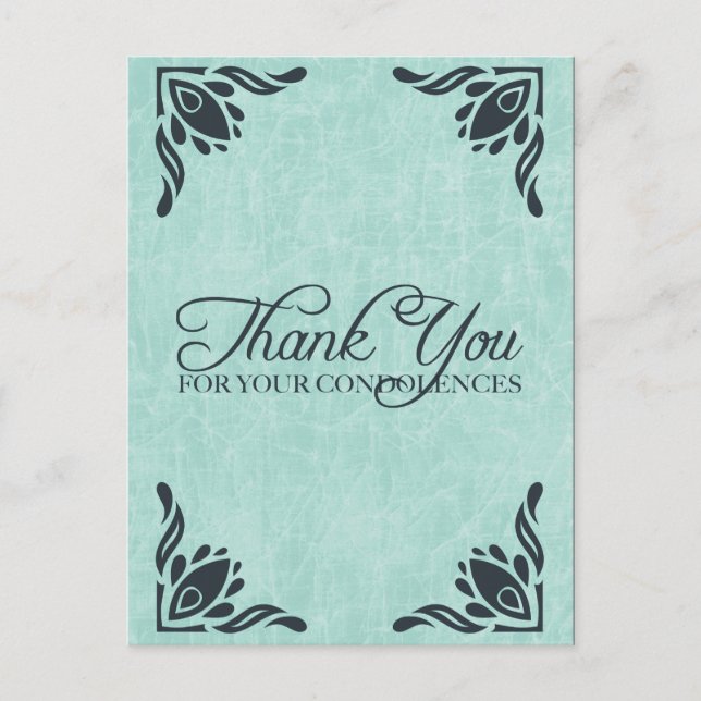 Tack för era kondoleanser vykort (Framsida)