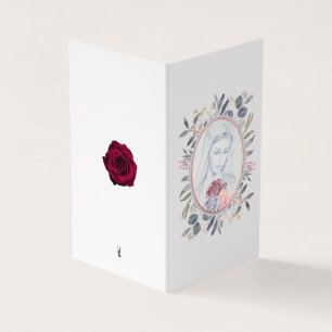 Tack för ert kort, Virgin Mary, katolska kondolean Kort