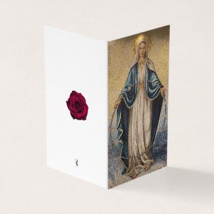 Tack för ert kort, Virgin Mary, katolska kondolean Kort