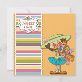 Tack för ett Bunch Funny Girl Flat Card