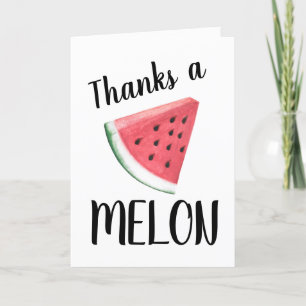 Tack för ett Melon Watermelon-tackkort Kort