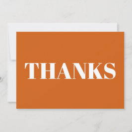 Tack för ett modernt thanksgiving-kort i orange