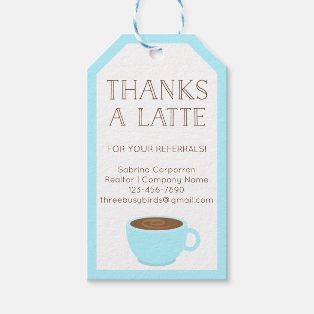 Tack för ett sent | Återförsäljare | Läraruppskatt Presentetikett (Framsidan)