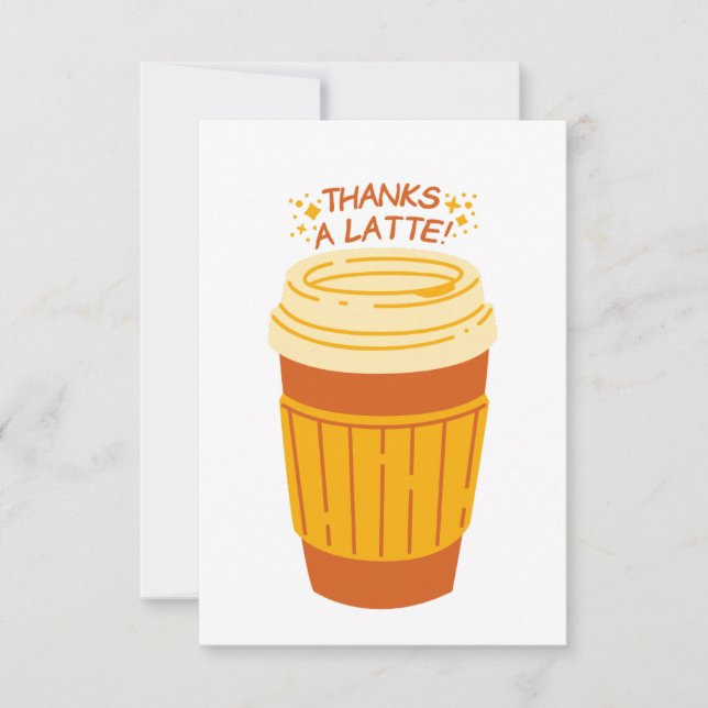 Tack för ett sent kaffekort kort (Framsida)