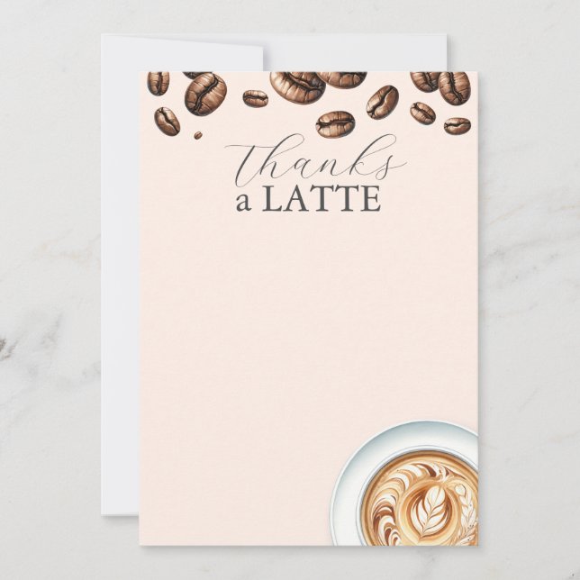 Tack för ett sent kaffeskydd i Älskare Anteckningskort (Framsida)