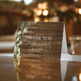 Tack för Eucalyptus Greenery Rustic Wood