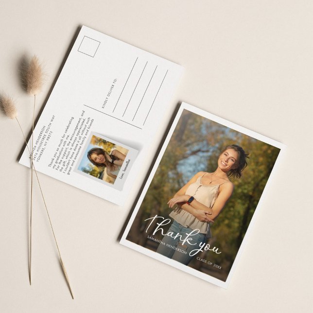 Tack för examensfirande 2026 Multi Foto Script Vykort (Skapare uppladdad)