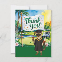 Tack för examenspresent med golftema vykort