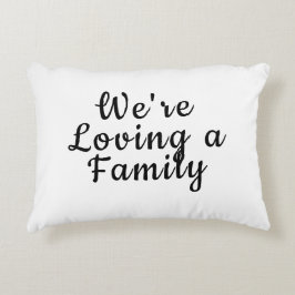 Tack för familjen accent Dekorativ kudde