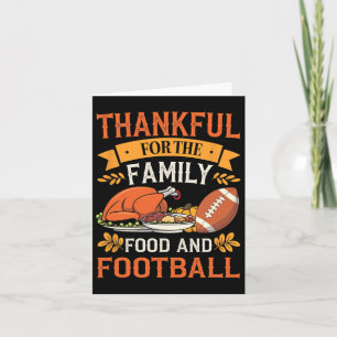 Tack för familjens Thanksgiving för mat och fotbol Kort