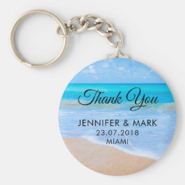 Tack för Fantastisk Beach Tropical Scene Photo Brö Nyckelring