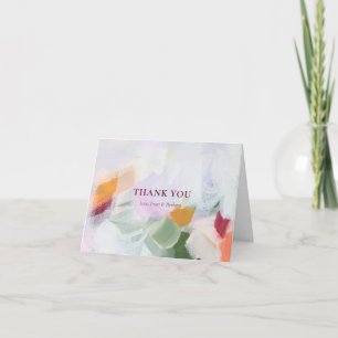 Tack för färgstarka unika Abstrakter Anteckningskort